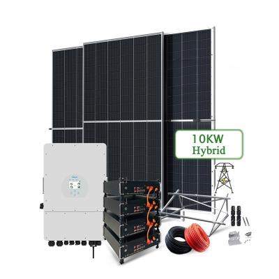 Cina Montaggio sul tetto 3kw 4kw 5kw 8kw 10kw Kit completo di sistema di energia solare ibrida per la casa in vendita