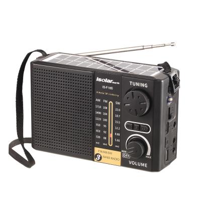 China Classic Style Rechargeable Outdoor Usb Home Am Fm Sw Multi Band Radio Solar Portable Radio with Speaker LED Light South for sale