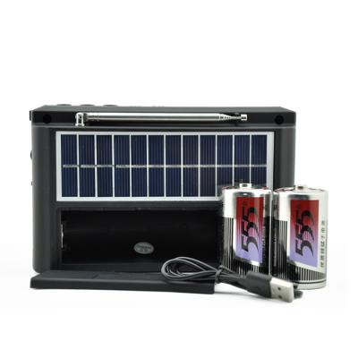 China Solar Powered Rechargeable AM FM Radio Music with LED Torch Multifunction Solar Radio for sale