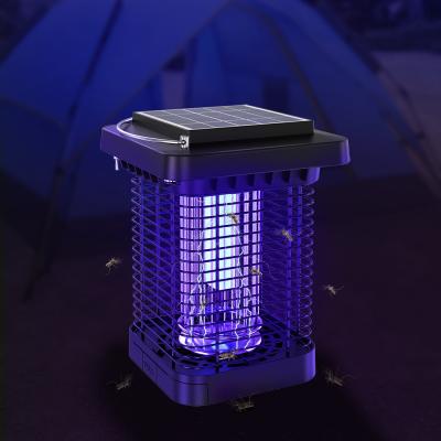 China Factory Wholesale Household Solar Mosquito Killer Lamp Outdoor Lighting Electric Shock Mosquito Trap Machine for sale