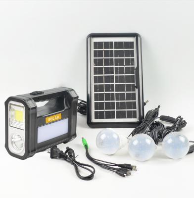 China Solar Lighting Kit With Led Bulb Portable Solar Power System Emergency LED Eith Charger Solar Light Kit for sale