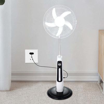 China 16/18 polegadas AC DC 12V 5 Blade Solar Rechargeable Fan com painel 20W/30W à venda