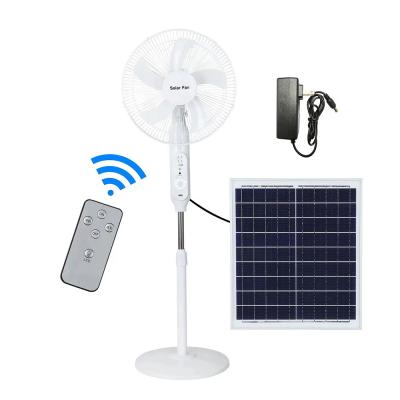 China Factory Price High Quality Large 16/18 Inch 12V Electric Rechargeable Solar Fans Floor Standing Fan for sale