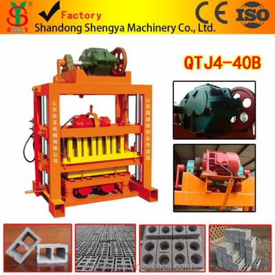 China Construction works QTJ4-40 Small Paver Brick Machine / Concrete Hollow Block Making Machine In Township for sale