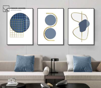 China Abstract Decorative Acrylic Glass Wall Painting Morden Art Decor Porcelain Crystal Painting for sale