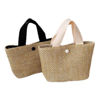 China Fashion Straw Beach Bag Large Woven Straw Bag Handbag Women Tote Bag Summer Beach Woven Tote With Tassel For Travel for sale