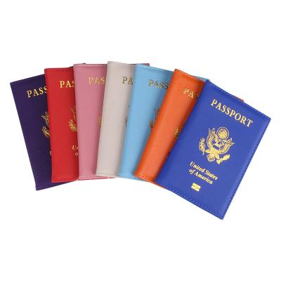 China New Fashion Design America Passport and Card Holder Combo PU Leather Passport Covers Wallets for USA Women Men for sale