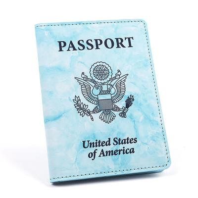 China Fashion America Passport and Vaccine Card Holder Combo PU Passport Wallets Leather Covers for USA Women Men for sale