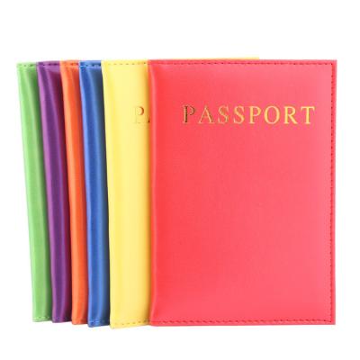 China Cheap Fashion PU Leather Passport Holder Cover Case Travel Wallet With ID Card Slots for sale