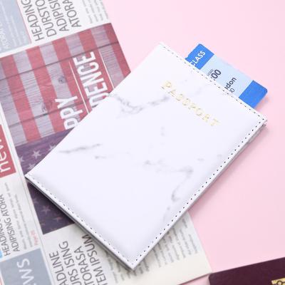 China Travel Marble Wallet Holder Fashion Passport PU Leather Passport Case Cover With Card Protector Slot for sale