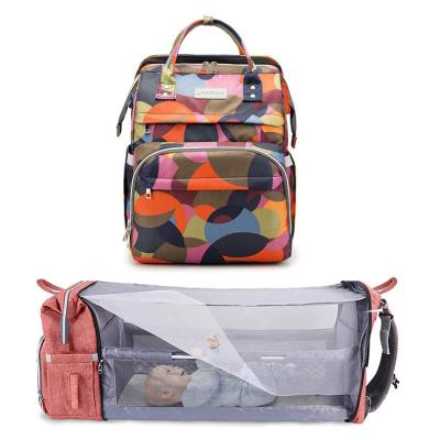 China With Changing Foldable Diaper Bag Backpack Bed Waterproof USB Baby Station Portable Hutch for sale