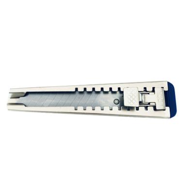China Shell Open Lock Stainless Steel CUTTER BOX Quick Release Slide Wholesale 18MM Utility Knife for sale