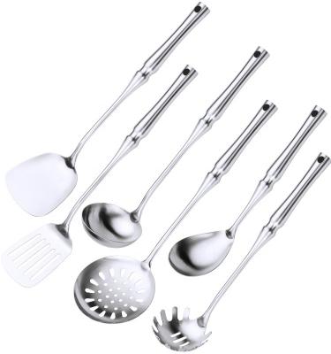 China Sustainable Wholesale Stainless Steel 304 Kitchen Accessories Tools Cooking Kitchen Utensil Set with good price for sale