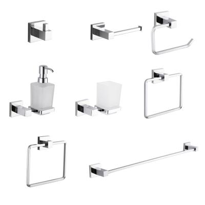 China Sustainable Design Excellent Quality Wall Mount Square Bathroom Accessories Wholesale Square Bathroom Accessories Hotel for sale