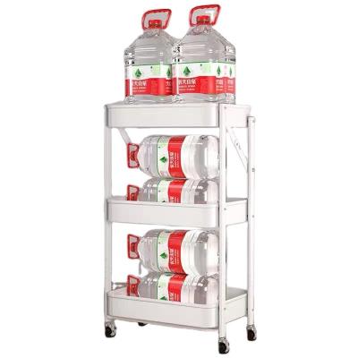China Modern 3 Tier Fruit And Vegetable Mesh Cart Storage Rolling Cart Baskets For Kitchen for sale