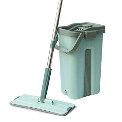 China 2022 Sustainable Professional Hand 360 Degree Flat Free Spinning Microfiber Mop And Bucket for sale