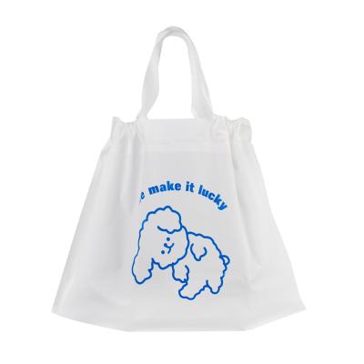 China Security Plastic bag custom logo clothing gift beauty shopping bag tote bag EVA drawstring plastic beam pocketDrawstring catering packing for sale