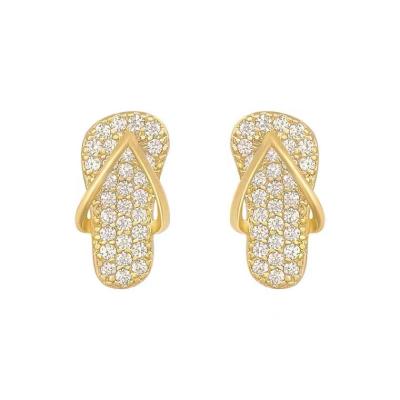 China 2021 New Small CLASSIC Shoes Personalized Design Earrings S925 Silver Needle Diamond Earrings for sale