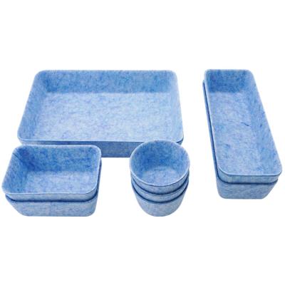 China Amazon New Design Makeup Organizer Viable Bins Felt Storage Box for sale