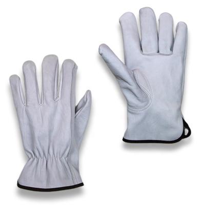 China Durable Custom Made Goatskin Driver Mechanic Safety Work Leather Gloves for sale