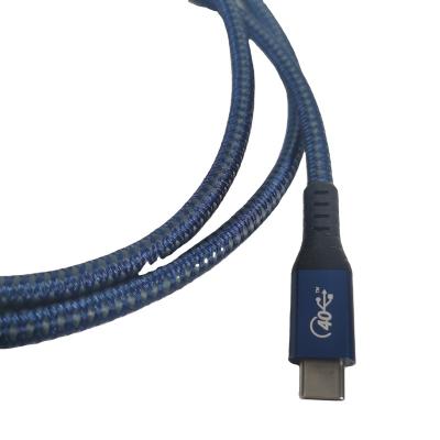 China Speed Blue Thunderbolt 4 Fast Charging Nylon Braiding Cable 40Gbps USB C to USB C 5A 4.0 TYPE-C Fast Charging Cable 100W USB C for IPhone for Macbook for sale
