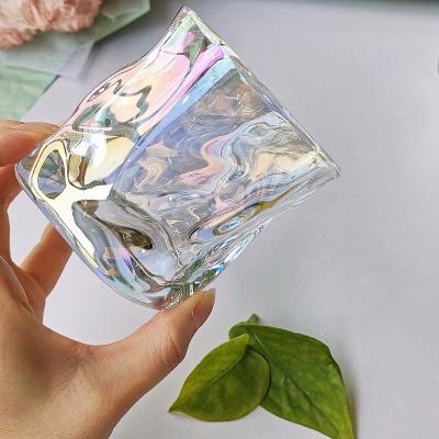 China American Style 2022 Hot Sale High Quality Irregular Twist Shaped Shot Glass Cup Transparent Glass Mug Whisky Cup for sale
