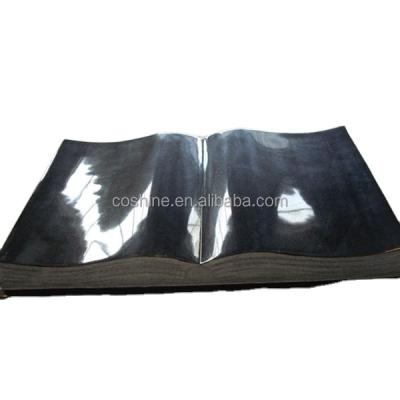 China Modern Flat Chinese Shanxi Absolute Black Granite Bible Headstones for sale