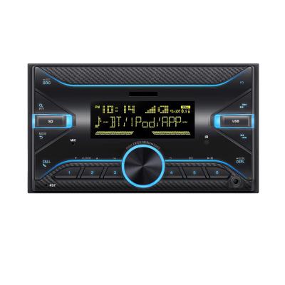 China Car Pioneer Two Din BT 2 USB Port TF Card 4 Stereo Audio Color Stereo Backup LCD Display 12V In-Dash 1 Professional Din FM Mp3 Monoblock for sale