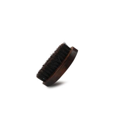 China Custom logo beard brush wood mini beard sytle brush eco-friendly boar bristle high quality natural wood bristle for sale