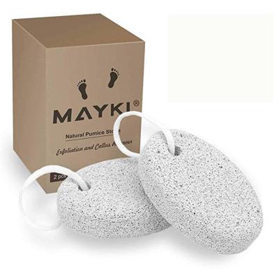 China EXFOLIATE Custom Oval Shape Pumice Stone Cleansing Foot Scrubber White Feet Exfoliating Stone for sale
