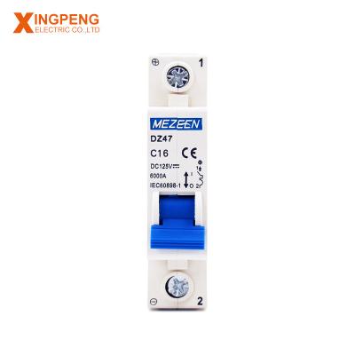 China Wholesale China 1P c16 dc 125V din rail mcb circuit breaker fireproof cover for india for sale