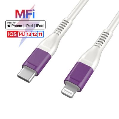 China Het snelle het Laden USB Type C aan Bliksemkabel 3ft 6ft 9ft Steunmacht levert Te koop