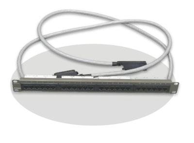 Cina Il quadro d'interconnessione della rete del porto di Ethernet 24 per i connettori del commutatore RJ-45 del telaio scorre controllo in vendita