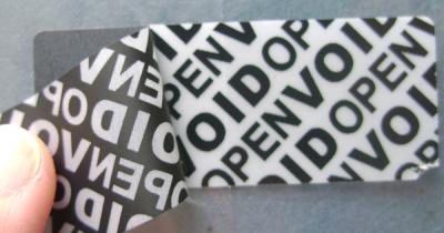 Chine Anti- contrefaçon des labels d'autocollant de vide de garantie avec le papier à couche double à vendre