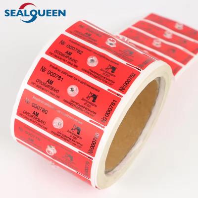 China Russia Water Meter Magnetic Security Labels For Security Stickers for sale