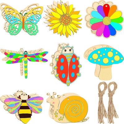 China Fashionable Europe Style Top Quality Natural Wood Color Painting Sliced Crafts Wood Slices for sale