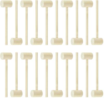 China Europe Wooden Hammers for Free Chocolate Mini Breakable Heart Hammer Mallet Smooth Finish Lacquer for sale
