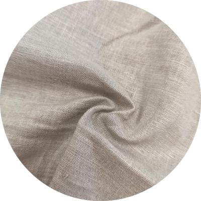 China Organic very comfortable khaki natural woven piece dyed fabric 55% consisting of linen and 45% viscose for sale