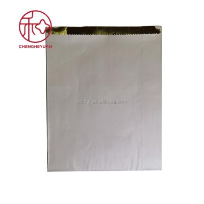 China Disposable custom logo printed kraft aluminum foil bags packaging bag for hot chicken doner kebab for sale