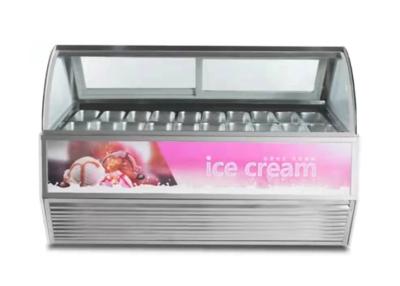 China Congelador comercial de la exhibición del helado de la tienda de helados con las cacerolas modificadas para requisitos particulares en venta