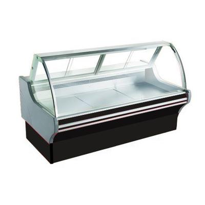 Chine Les biens ont courbé le congélateur d'affichage de boucher de refroidissement à l'air de coffret/d'étalage d'épicerie à vendre