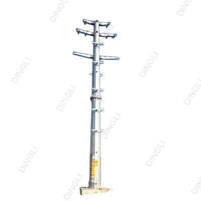 China 33kV van het Staalpool van de transmissielijn de Toren Elektromacht Pool Te koop