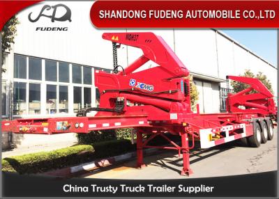 China 40ft 20 Ft Container Trailer , Double Hook Xcmg Container Side Loader Truck for sale
