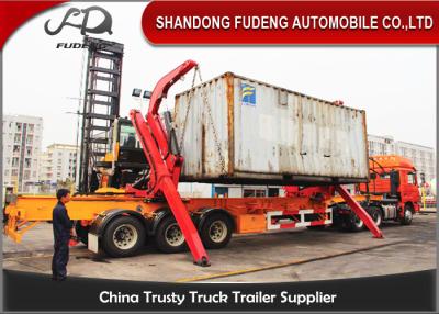 China Custom Capacity Side Lifter Trailer , 3 Axle Shipping Container Side Loader for sale