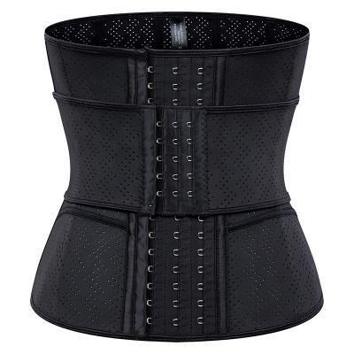China 3056 Sports Gym Belly Wrap Women Breathable Back Support Belt Body Shaper Slimming Waist Trimmer Belt Latex Waist Trainer for sale