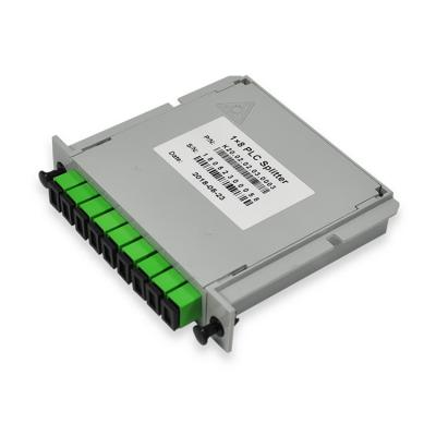 中国 1m SC/APCの繊維光学PLCのディバイダー カセット1*8タイプDIN 1X8-PLC 販売のため