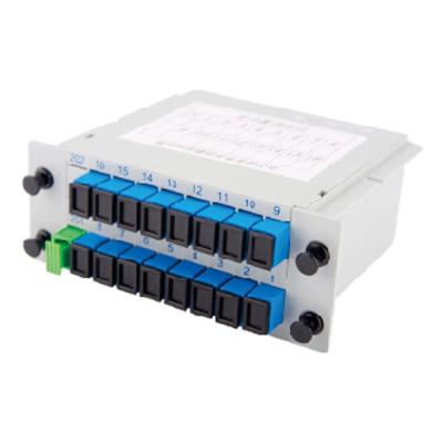 中国 SC/APCの繊維光学PLCのディバイダー1x16 DIN 1X16-PLCの単一モードの長さはカスタマイズした 販売のため