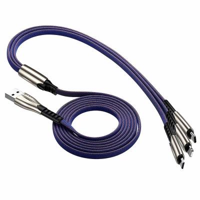 China Wholesale DIVI Phone 3 in 1 USB Cable Durable USB Cable Fast Speed Charging Micro USB Cable Type-C for sale