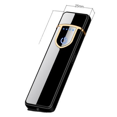 China Rechargeable Display LED Charging USB Lighter Touch Switch Mini Lighter For Cigarette for sale