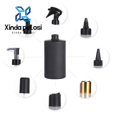 Chine Le shampooing écologique PCR de luxe Emballage 200 ml 350 ml Bouteille de lotion PE en plastique noir recyclé à vendre